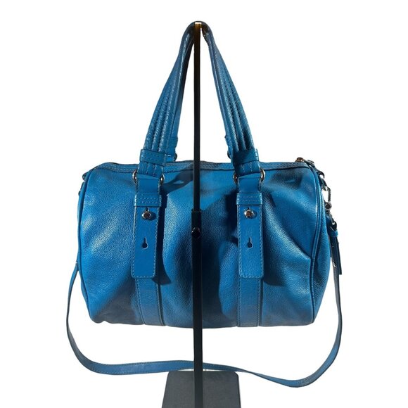 Marc by Marc Jacobs Totally Turnlock Shifty Satchel Blue 100% Cowhide Leather - Picture 2 of 12